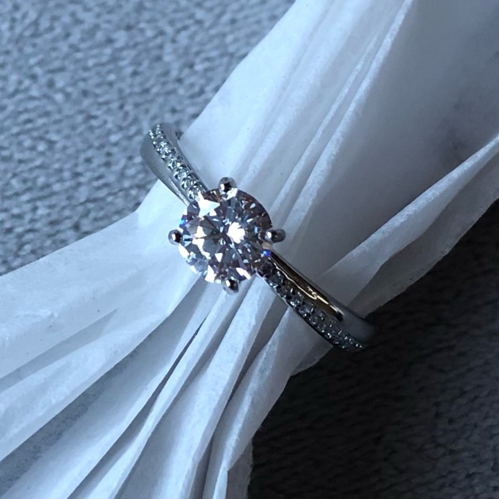 Round Cut with Pave CZ ~ Stainless Steel ~ Brand New!